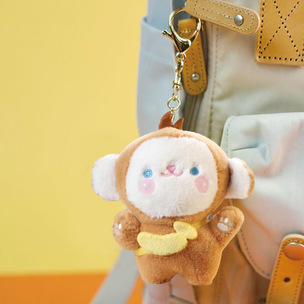 Kawaii Plush Monkey Keychain