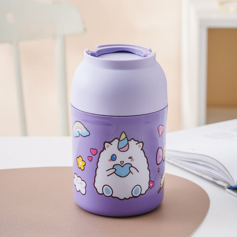 Kawaii Purple Unicorn Lunch Thermos