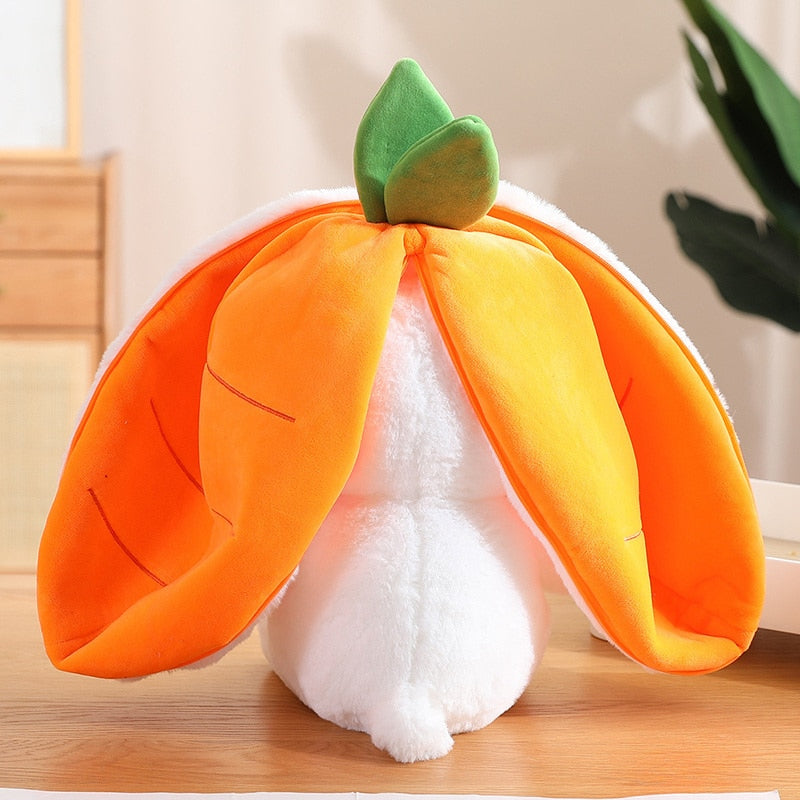 Back View of Kawaii Carrot Bunny Plushie