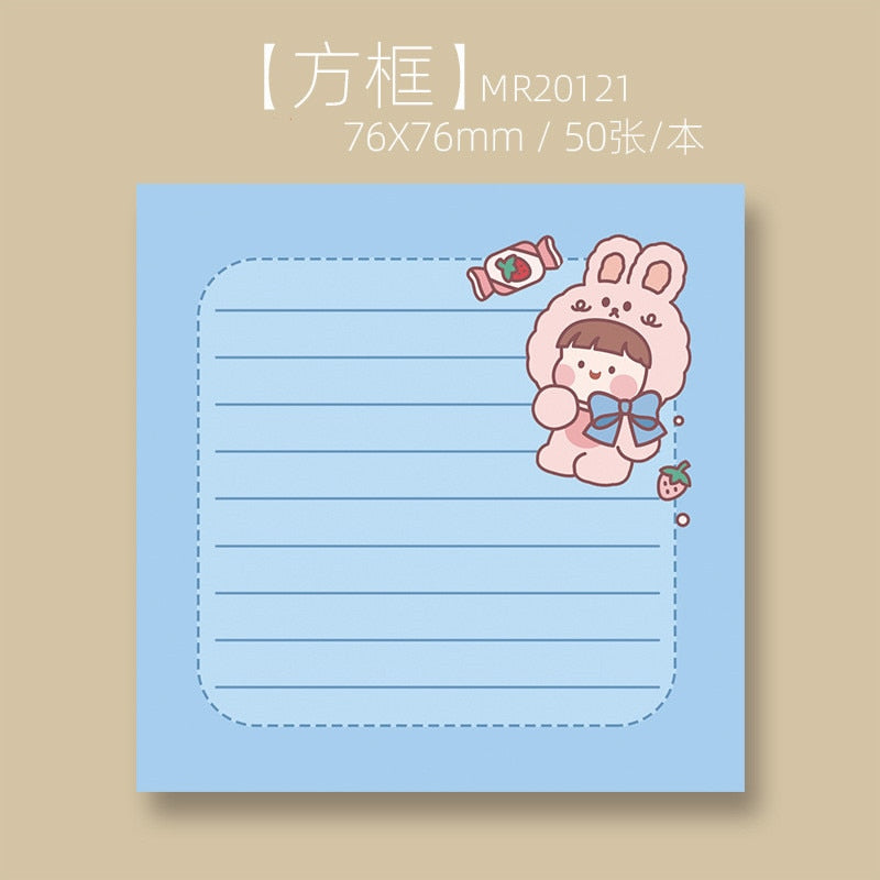 Kawaii Blue Sticky Notes