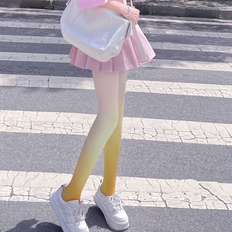 Kawaii Yellow Color Gradient Pantyhose