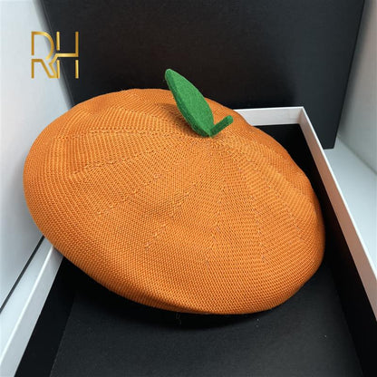 Kawaii Orange Fruit Beret Hat