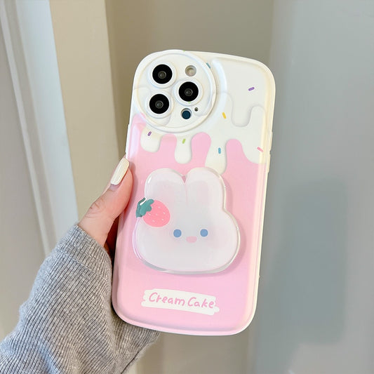Kawaii Strawberry Icecream Bunny iPhone Casea