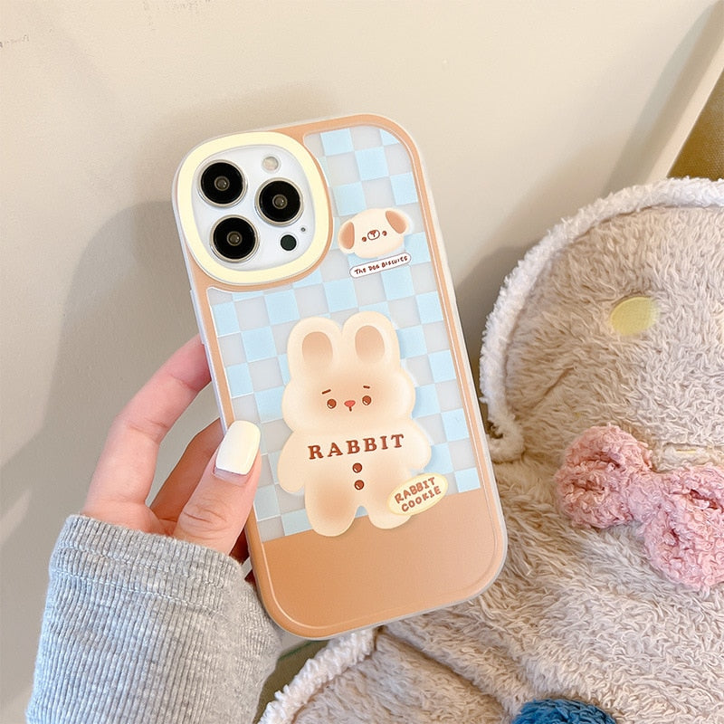 Kawaii Chocolate Puppy & Bunny iPhone Cover