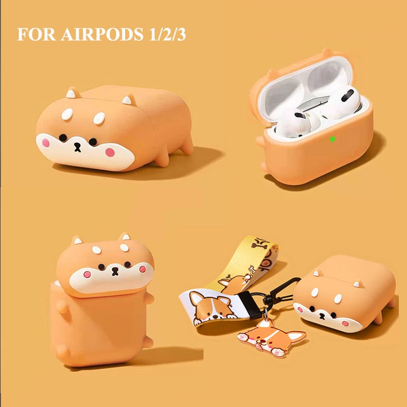 Kawaii Shiba Inu Airpods Case For Airpods 1, 2, and 3