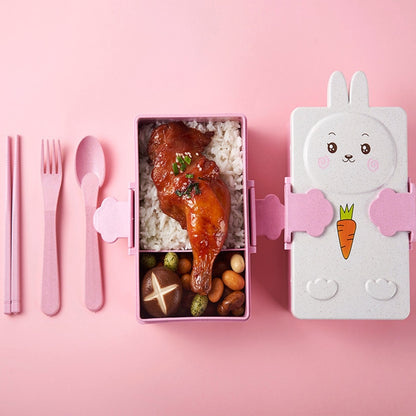 Kawaii Pink Bunny Bento Box