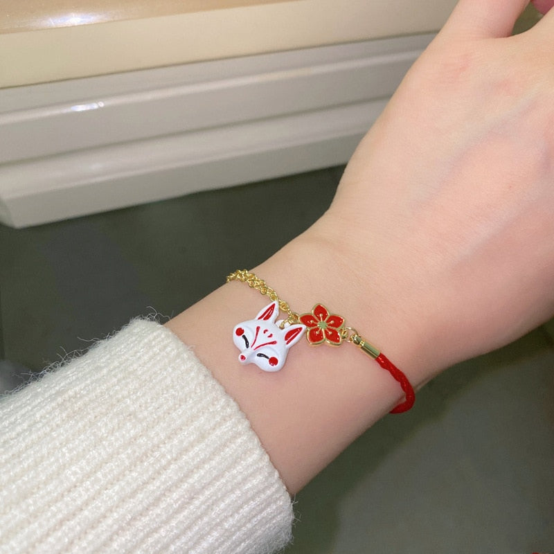 Kitsune Fox Bracelet on a Wrist