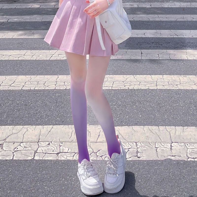 Kawaii Purple Color Gradient Pantyhose