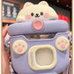 Kawaii Purple Kitty Water Bottle