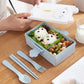 Kawaii Blue Bento Box With Food in it