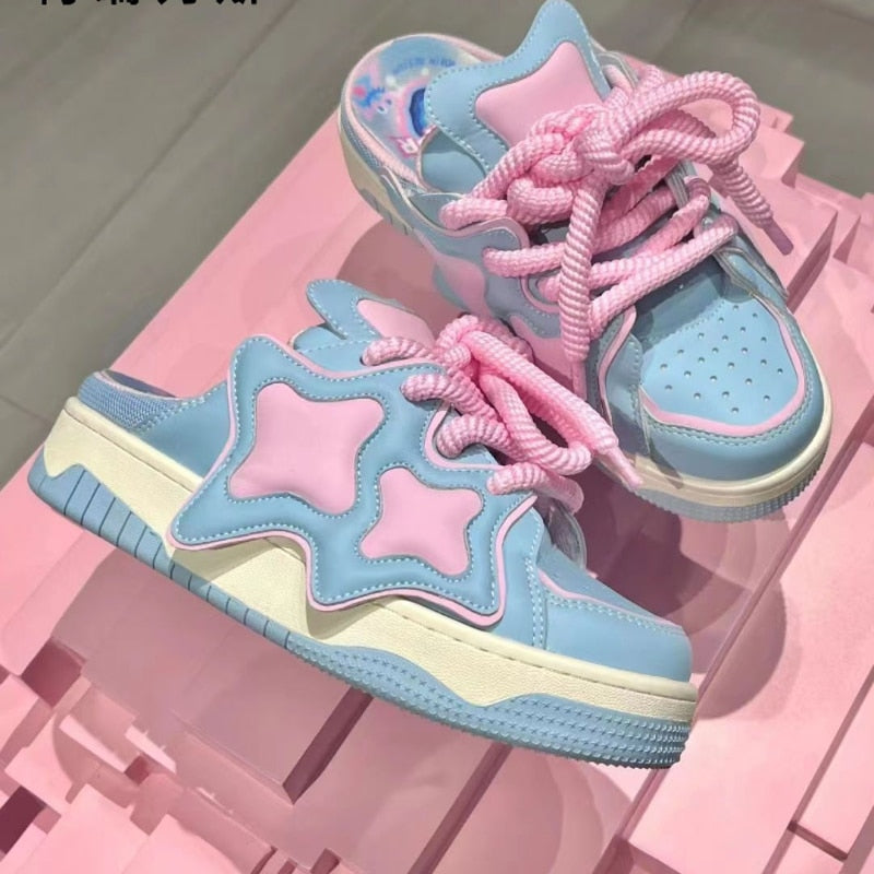 Kawaii Pastel Backless Sneakers