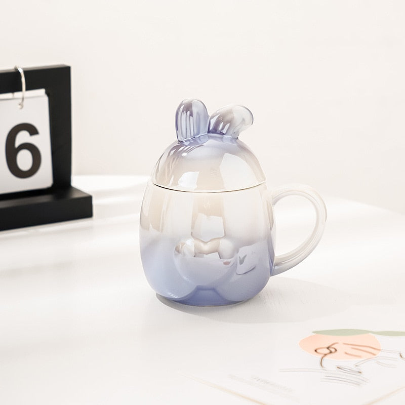 Kawaii Purple Shiny Bunny Ceramic Mug