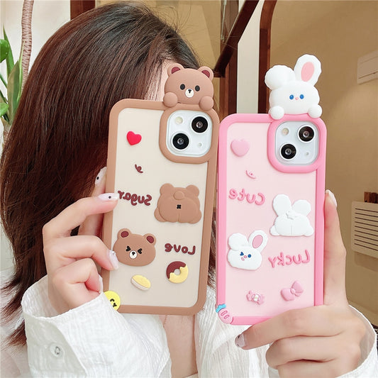 Kawaii Bunny & Bear iPhone Cases