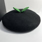 Kawaii Black Wool Fruit Beret Hat