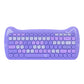 Kawaii Purple Cat Shaped Wireless Keyboard