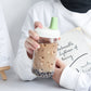 Kawaii Green Cat Boba Glass Bottle With Straw