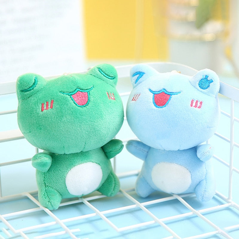 Kawaii Green and Blue Frog Plushies