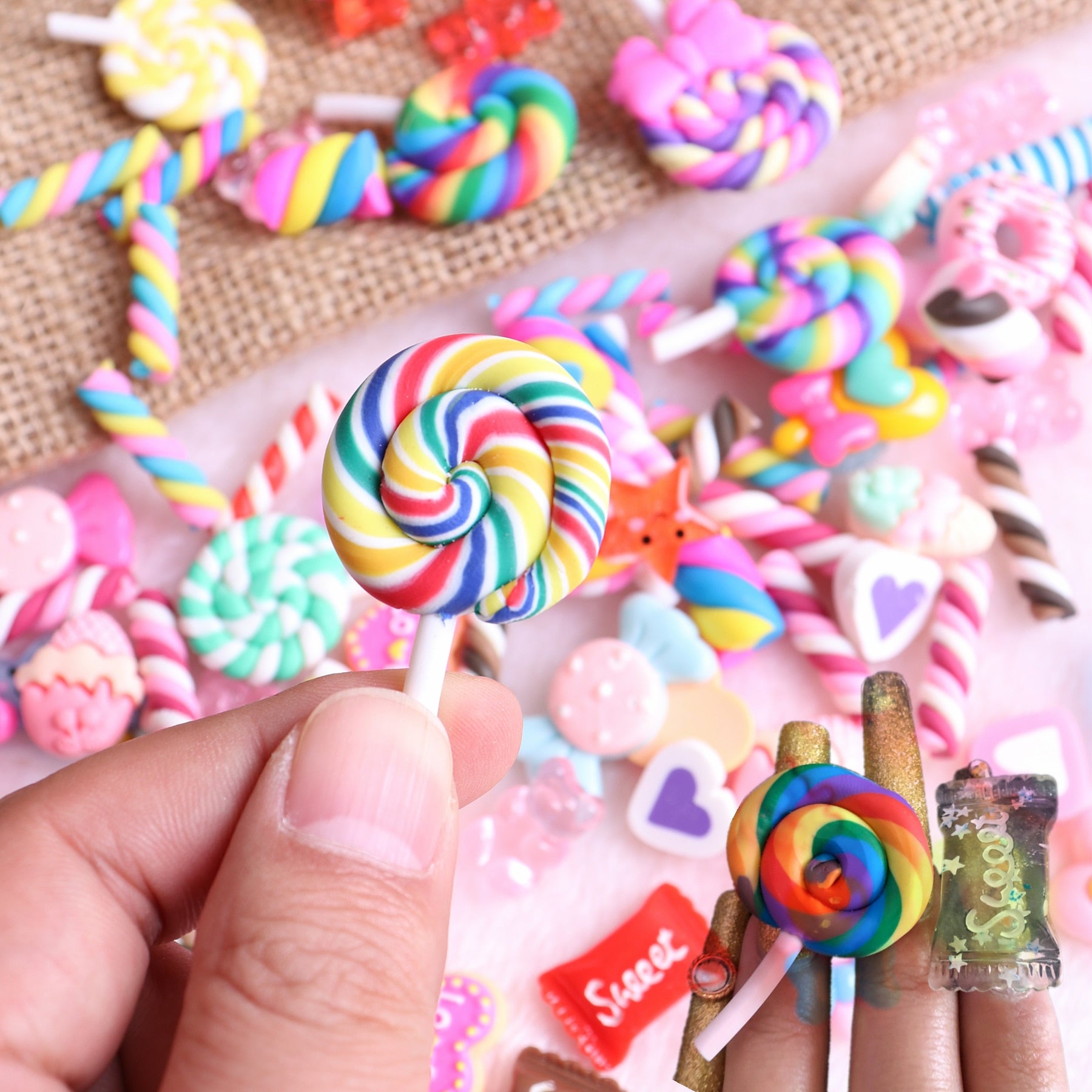 Kawaii Lollipop Nail charm