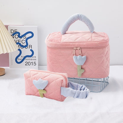 Kawaii Pink Flower Makeup Bags