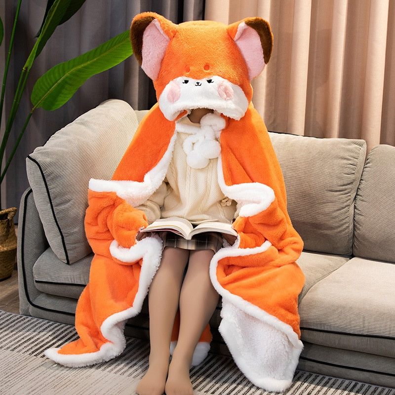 Kawaii Fox Blanket Hoodie