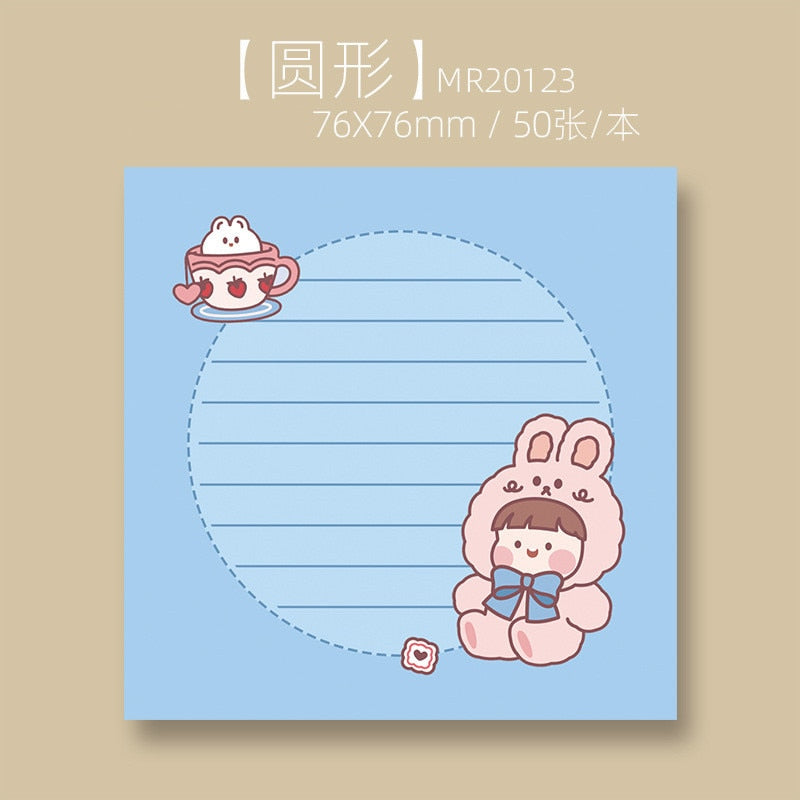 Kawaii Blue Sticky Notes