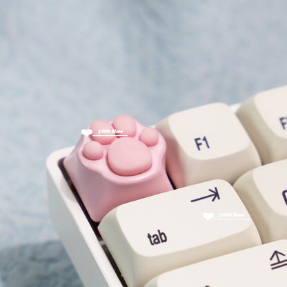 Kawaii Pink Cat Paw Key Cap