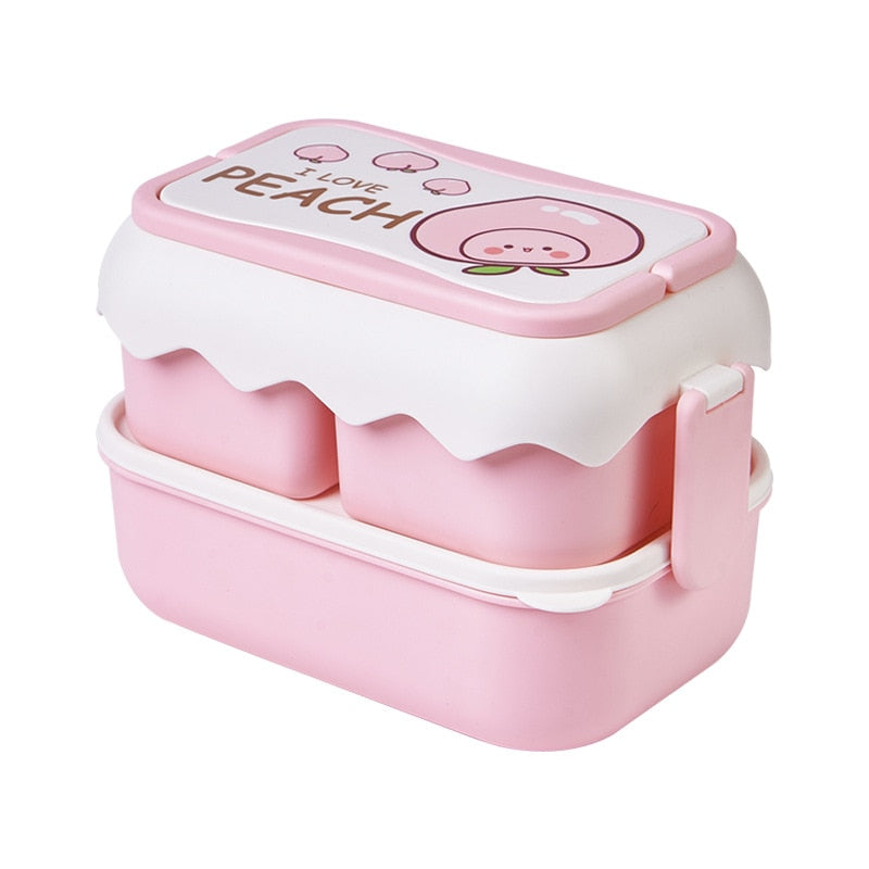 Kawaii Peach Bento Box