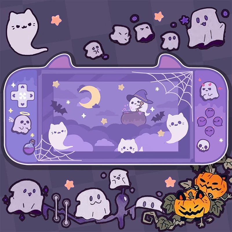 Kawaii Ghost Kitties Desk Pad