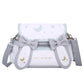 Kawaii Grey Bunny Purse With Moons and Stars