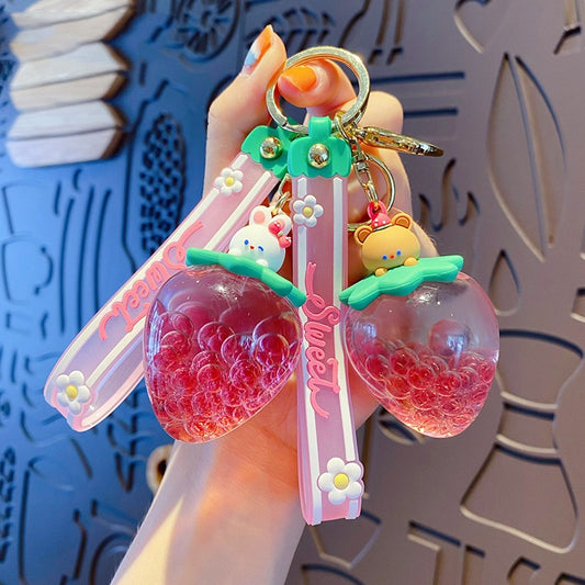 Kawaii Sweet Strawberry Doll Keychains