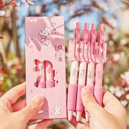 Kawaii Sakura Rabbit Gel Pens