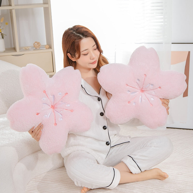 Kawaii Pink Cherry Blossom Plushie Pillows