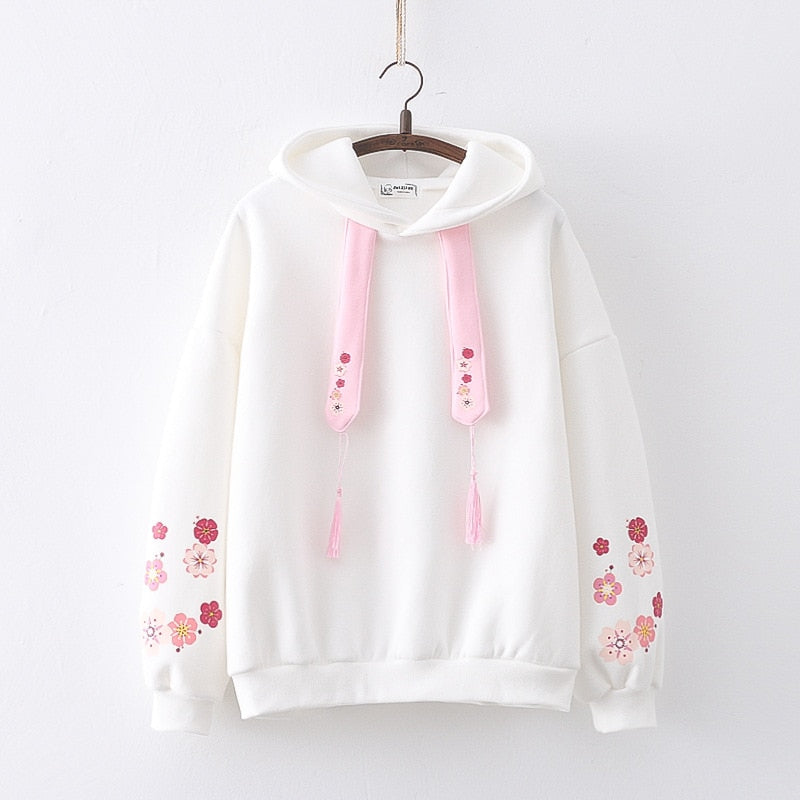 Cherry blossom best sale embroidered hoodie