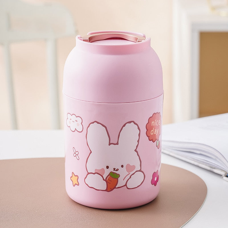 Kawaii Pink Bunny Lunch Thermos