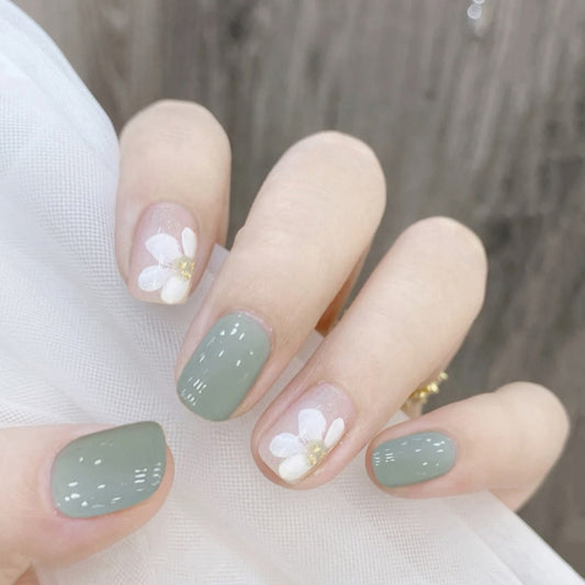 Kawaii Daisy Flowers Press On Nails