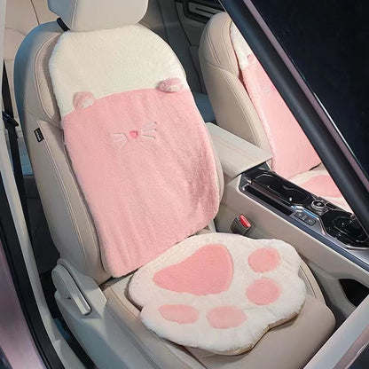 Kawaii Pink Cat Car Seat Cover Set