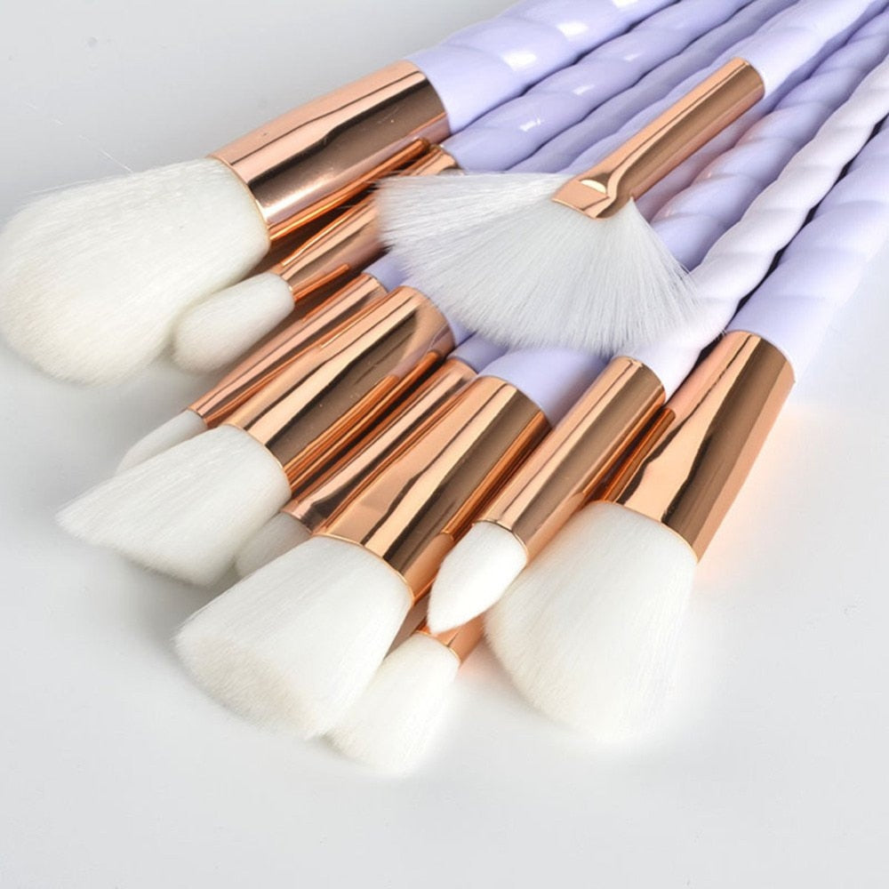 Kawaii Unicorn Makeup Brushes