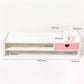 Kawaii Monitor and Laptop Desk Riser With One Drawer in Pink