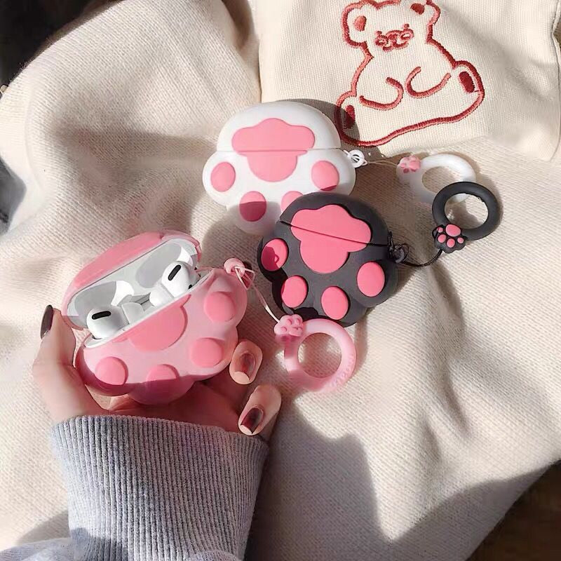 Kawaii Cat Paw Airpods Cases