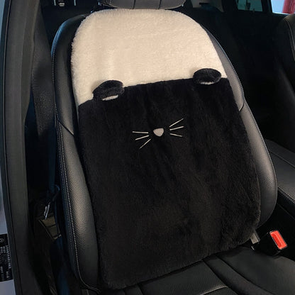 Kawaii Black Cat Car Seat Cover Set