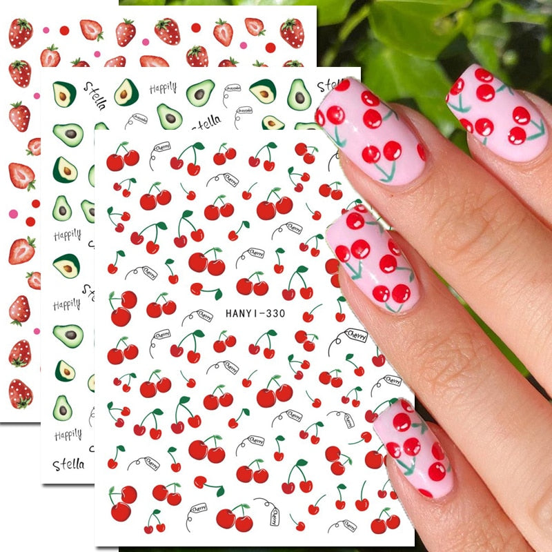 Kawaii Nail Art Fruit Decals