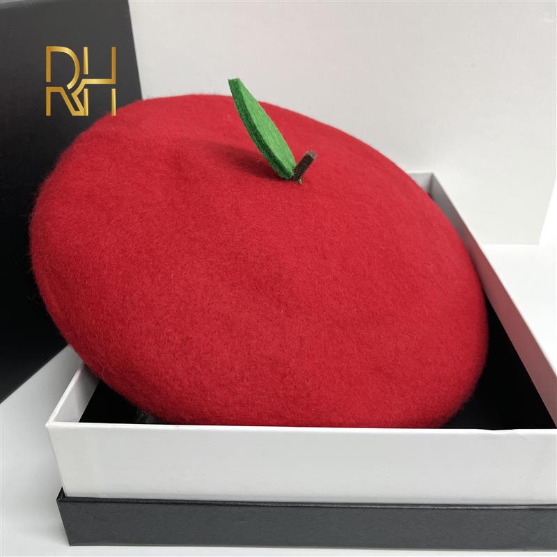 Kawaii Red Wool Fruit Beret Hat