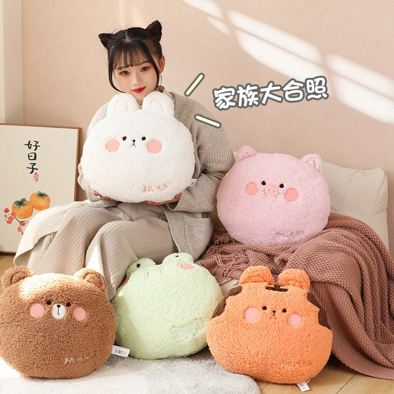Model With Kawaii Cushion Plushies