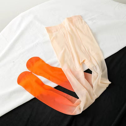 Kawaii Orange Color Gradient Pantyhose