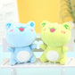 Kawaii Blue and Light Green Frog Plushies