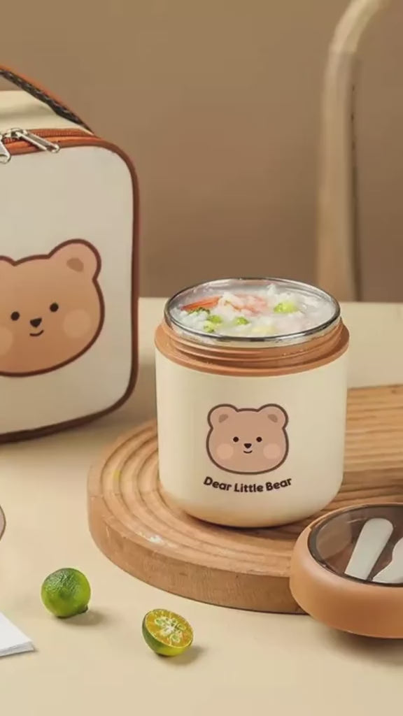 Kawaii Bear Lunch Box Video