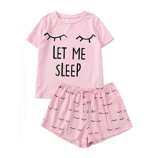 Kawaii "Let Me Sleep" Pajamas in Pink
