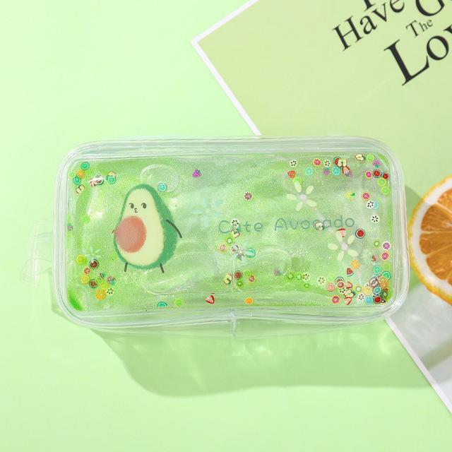 Kawaii Avocado Transparent Pencil Case
