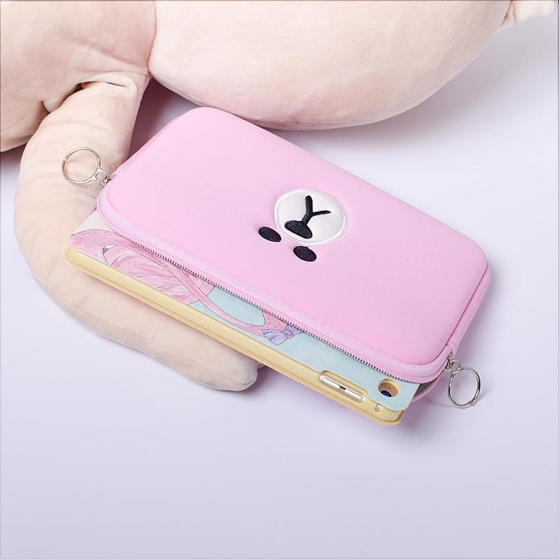 Kawaii Pink Bear Protective Sleeve For Tablets
