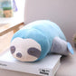 Kawaii Blue Sleepy Sloth Plushie